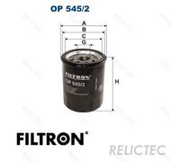 Fits FILTRON OP 545/2 OIL FILTER.PUNTO 1.2I 16V 98- UK Stock