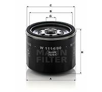 Oil filter Spin-on Filter W 1114/80 MANN-FILTER for MAZDA FORD KIA