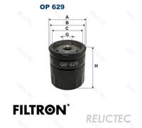 Oil Filter for Ford Saab Skoda Alfa Romeo Citroen Rover Morgan Jeep Mazda OK103