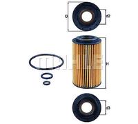 MAHLE OX 153/7D1 Oil Filter - Oil Filter with Gasket / Gasket Set