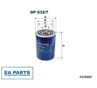 Oil Filter for HYUNDAI KIA FILTRON OP 632/7