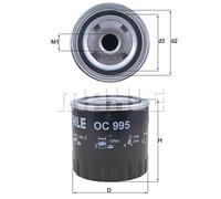 OIL FILTER FOR INFINITI RENAULT NISSAN MAHLE OC 995
