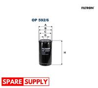 OIL FILTER FOR IVECO CITYCLASS EUROSTAR EUROTECH MH EUROTECH MP FILTRON OP 592/6