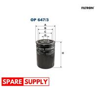 OIL FILTER FOR JOHN DEERE ZETOR FILTRON OP 647/3