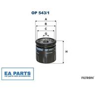 Oil Filter for LAND ROVER CITROËN FORD FILTRON OP 543/1