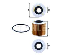 OIL FILTER FOR LEXUS LS RC MAHLE OX 414D2