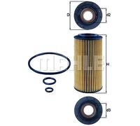 OIL FILTER FOR MERCEDES-BENZ GAZ MAHLE OX 179D