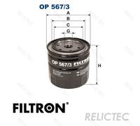 Oil Filter for Nissan Bedford LDV:PICK UP,NP300 NAVARA,PRIMERA,BLUEBIRD 3549957