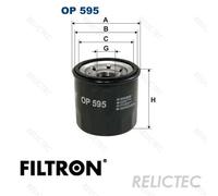 FILTRON Oil filter FORD,RENAULT,HYUNDAI OP 595 PF1237,PF57,X118 Engine oil filter X165,X597,330148296,1954075,1041426,1041427,1704472,1992239,2230294