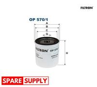 OIL FILTER FOR OPEL AMPERA ANTARA A ASCONA C ASTRA H FILTRON OP 570/1