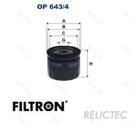 FILTRON OP 643/4 Oil filter