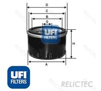 UFI Oil Filter Fits Dacia Infiniti Mercedes-Benz Nissan Renault 23.628.00