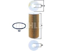 OIL FILTER FOR VW BEETLE BORA CADDY CRAFTER 30-35 BUS MAHLE OX 143D