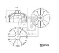 Oil Filter Housing Cap Febi Bilstein 193672 Fits SCANIA