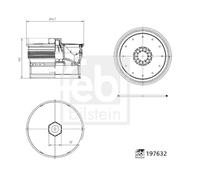Oil Filter Housing Cover FEBI Fits DAF Cf Xd Xf II Xg Xg+ 12- 1932495