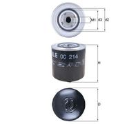 Oil Filter Mahle OC 214 for AUDI VOLVO VW