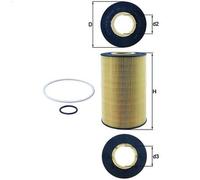 Mahle Original Oil Filter OX 435D - With Gasket - Fits MAN TGX