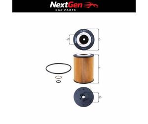 Oil Filter Mahle OX367D for BMW 6 645i Cabrio Ci 4.4 04-05