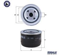Oil Filter OC102 Mahle 5017809 870X6714CA EFL347 93156351 0650383 77823628 New