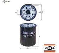 MAHLE Oil Filter OC1177 / OC 1177 - fits SUBARU - OE Matching Fit & Quality