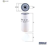 Oil filter Spin-on Filter OC 121 KNECHT for SSANGYONG MERCEDES-BENZ MAN IVECO VW