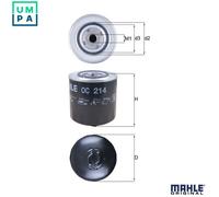 OIL FILTER OC 214 FOR VW CARAVELLE/EUROVAN/IV/Bus/TRANSPORTER/Mk AUDI 100 A6 A6
