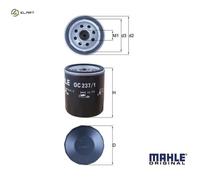 OIL FILTER OC 237/1 FOR MORGAN FSO POLONEZ/Pickup/III CARO AUSTIN MG 2.0L 4cyl