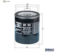MAHLE OC 25 Oil filter