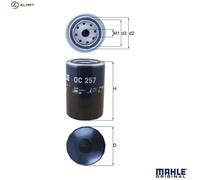 Oil Filter OC257 Mahle 028115561E 028115561G 21785821 79637034 Quality New