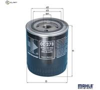 Oil Filter OC278 Mahle 5025133 900X6714KA EFL396 93156590 93156975 79812611 New