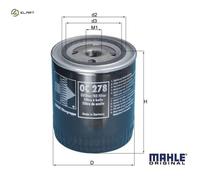 Mahle Oil Filter OC278 - Fits Vauxhall Carlton TD - Genuine Part