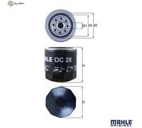 Oil Filter OC28 Mahle 021115351A 1109C0 0500185 1498022 5000185 72003739 Quality