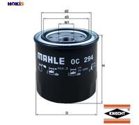 Oil filter Spin-on Filter OC 294 MAHLE for TOYOTA COROLLA Compact COROLLA Estate