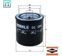 Oil filter Spin-on Filter OC 294 MAHLE for TOYOTA COROLLA Compact COROLLA Estate