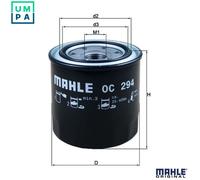 Oil filter Spin-on Filter OC 294 KNECHT for TOYOTA COROLLA Compact COROLLA