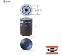 OIL FILTER OC 297 FOR MITSUBISHI SPORT/MONTERO/PAJERO/WAGON/CHALLENGER/SHOGUN