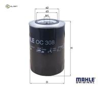 OIL FILTER OC 308 FOR 4.107/108 1.8L 4.99 1.6L 4cyl 6.354 5.8L 6cyl
