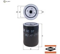Oil Filter fits UAZ 3160 2.4D 94 to 03 HP492HT Mahle Genuine Quality Guaranteed