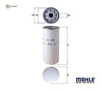 OIL FILTER OC 370 FOR D10B320/D10B360 9.6L D12A380/D12A420/D12A340 12.1L 6cyl