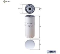 OIL FILTER OC 370 FOR D10B320/D10B360 9.6L D12A380/D12A420/D12A340 12.1L 6cyl