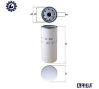 OIL FILTER OC 370 FOR D10B320/D10B360 9.6L D12A380/D12A420/D12A340 12.1L 6cyl