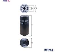 Mahle Spin-On Oil Filter OC382 - fits DAF Neoplan Fendt - OE Matching Quality