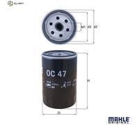MAHLE ORIGINAL OC 47 Oil filter