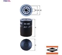 Mahle Original Oil Filter OC 486 - Spin-on, Fits Maserati, Peugeot, Fiat, Citroën