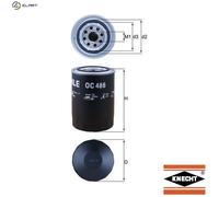 Mahle Original Oil Filter OC 486 - Spin-on, Fits Maserati, Peugeot, Fiat, Citroën