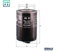 MAHLE OC 51 OF Oil filter