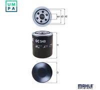 Oil Filter fits KIA SORENTO Mk1 2.5D 02 to 11 D4CB Mahle 0K55114302 0VS0114302