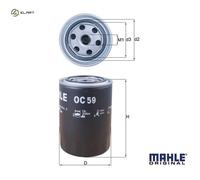 OIL FILTER OC 59 FOR 3.144 2.4L 3cyl 4DA 2.5L D308-4 D208-T4/4 TD208-4 3.0L 4cyl