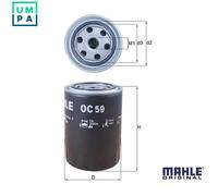 OIL FILTER OC 59 FOR 3.144 2.4L 3cyl 4DA 2.5L D308-4 D208-T4/4 TD208-4 3.0L 4cyl
