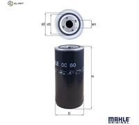 Oil Filter OC60 Mahle 3873022 11421763296 17221331206 1901919 61671160 72013019